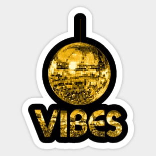 70s Gold Discoball Vibes Sticker